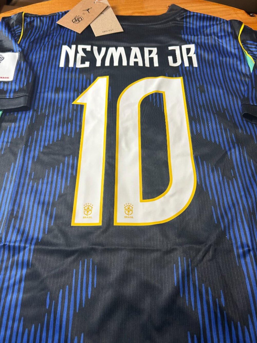 Neymar Jr #10 World Cup Soccer Jersey brazil Blue Men's Sizes - Picture 2 of 12